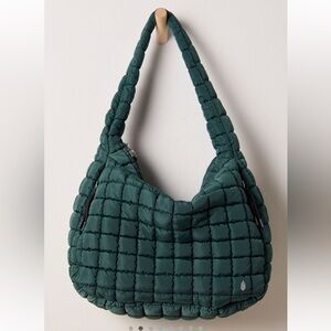 Free People Quilted Carryall - Evergreen